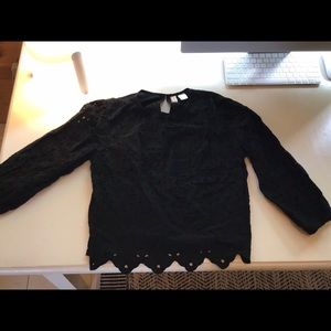 H&M eyelet top